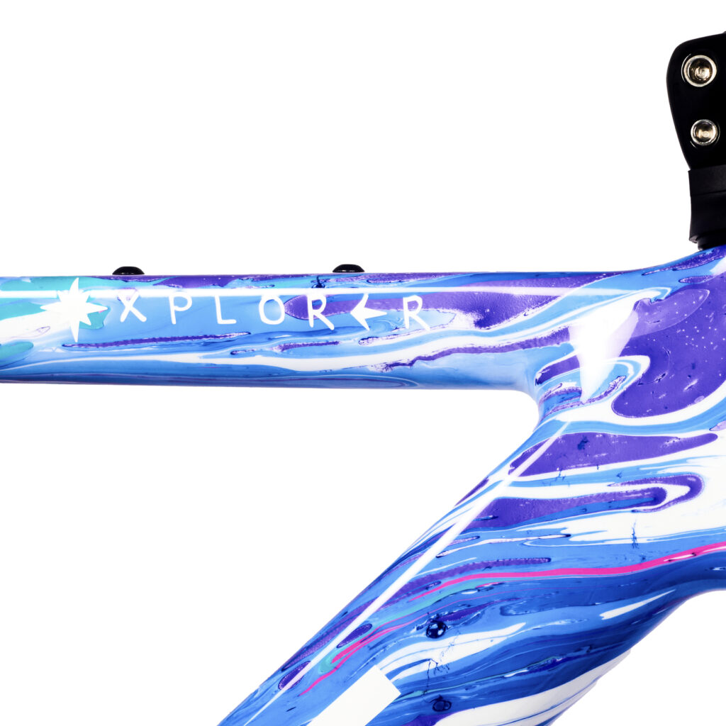 Dettaglio telaio TABROS Explorer finitura grafica